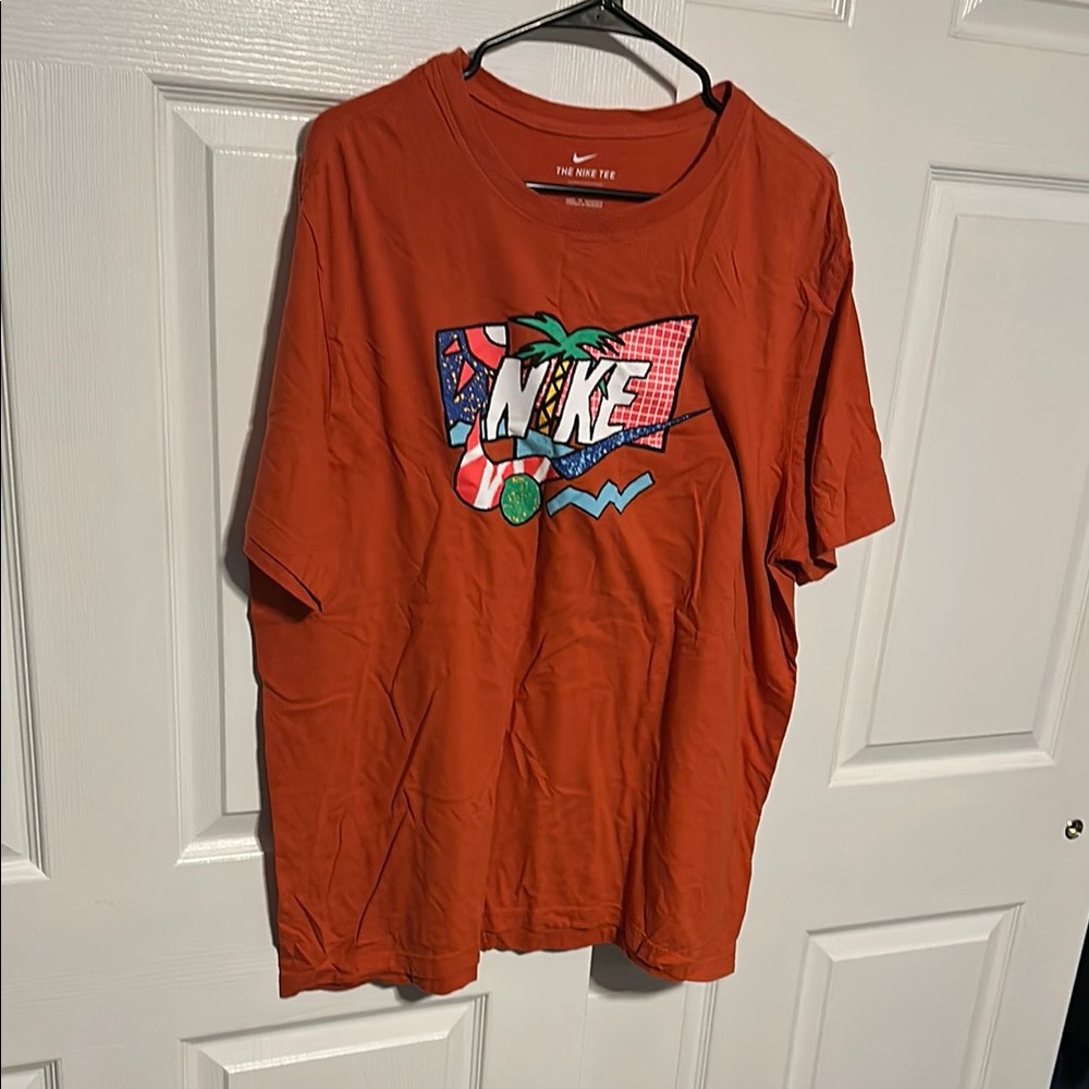 Nike Orange Short Sleeve Graphic Tee